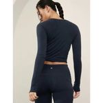Athleta Size 0 Reg Headlands Hybrid Cargo High Rise Tight Navy Blue Size 0 Photo 4