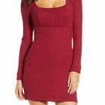 ROW A Ribbed Knit Long Sleeve Dress L Red Size L Photo 0