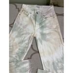 Reformation jeans fawcett white tie dye wash button fly jean, size 24 Photo 14