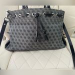 Dooney & Bourke Monogram Signature Tassel Tote Vintage purse black gray Photo 1