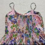 Revolve NEW ASTR Emine Pastel Pink Blue Floral Cutout Midi Dress Slit‎ XL  Photo 7