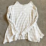 Lazy sundays  Cold Shoulder Long Sleeve Waffle Henley Top Photo 1