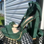 Allegra K NWOT Open Toe Lace Up Platform heels - Size 9 Photo 4