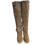 Free People  Womens Jasper Over The Knee Chunky Heel Boots Green SIZE 37/7 Photo 4