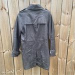 💛 Velez Leather Dark Trench Coat Columbian Designer Brown Size M Photo 4