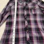 Mudd Vintage  Purple and Black Plaid Button Down in XL Photo 3