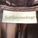 Soft Surroundings Plum Velvet Wide Leg Cozy Silk blend Pants W-047 Size XS Photo 3