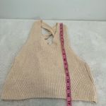 House Of Harlow 1960 2pc Set Crochet Knit Crop Top Skirt Fringe Beige size S Tan Photo 13