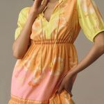 Farm Rio NWT  Floral Short-Sleeve Tiered Midi Dress, Size S Photo 3