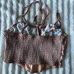 PacSun  Paisley Print Satin Crop Top Photo 3