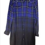 Rock & Republic Plaid Ombré Dress Shirt Medium Photo 4