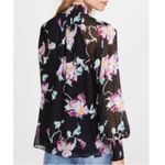 A.L.C. Venetia Silk Top in Black/Purple Size 2 Photo 2