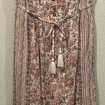 American Eagle OUTFITTERS Strapless Floral Paisley Print Floral Jumpsuit Photo 0