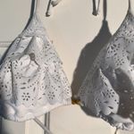 Victoria's Secret White Eyelet Triangle Bikini Top Photo 1