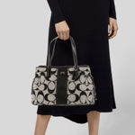 Coach F21949 Signature Stripe Carryall Shoulder Bag Tote Photo 0