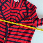 CAbi  Sz M Striped Blazer Yacht Club Red Blue Gold Buttons Sweater V Neck Jacket Photo 7