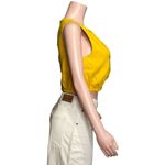 Sézane  Abella Linen-Blend Blouse, Yellow, FR36/US4 Photo 11