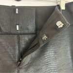 Alice + Olivia Black Faux Leather Cropped Snakeskin Print Ankle Size 2 Vegan Photo 7