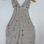 Vans  Cream Corduroy Embroidered Overalls Photo 11