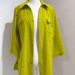 JM Collection Women's Green Faux Suede Snap Shacket Shirt Jacket Size Large Photo 4