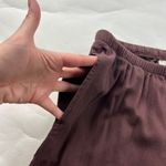 A New Day  Raisin Brown Linen Blend Wide Leg Lounge Pant S Photo 2