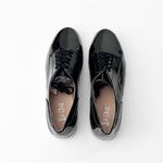 Brash  Black Faux Leather Textured Lace Up Platform Oxford Loafers Size 8.5 Photo 6