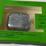 Kate Spade : Blue Glitter AirPods Case- Gen 3- Gold Tone Photo 0