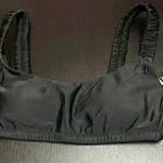 J.Crew  Scrunchie-strap squareneck bikini top Size XXS Color Black Photo 0