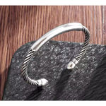 Boutique Unisex Twist Bar 925 Sterling‎ Silver Cuff Bracelet, Adjustable Photo 15