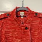 Chico's Chico’s Tweed Single Button Full Zip Long Sleeve Jacket Orange‎ Size 0 (4) Photo 2