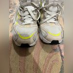 Nike  Air Sneakers in White and Neon Yellow Photo 9