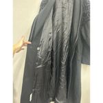 Vintage Stephanie Mathews Wool Trench Coat 10 Black Dark Academia USA Made Photo 7