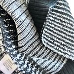 Ming Wang Black White Ombre Striped Metallic Knit Cardigan Sweater Size Large Photo 7