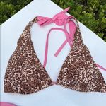 Marina West Leopard 🐆 and Pink Print Bikini 👙 Brown Size XS Photo 2