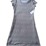 Downeast NWT Peaceful Embroidered Scalloped Dress frosty grey size large Photo 6