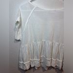 Free People ‎ Women’s White Embroidered Beaded Blouse T-shirt Size XS Photo 5