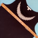 JM Collection pearl embellished ribbed tank top black stretchy soft NEW size XL Photo 6