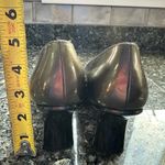 Stuart Weitzman Metallic Gold Bronze Dressy Heels Pumps Shoes Square Toe Size 8 Photo 9