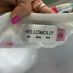 Hello Molly Where Wildflowers Bloom Red Green Floral One Shoulder Maxi Dress XS Photo 5