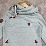 Naketano  Darth Cowl Neck Hooded Sweatshirt Longsleeve in Light Green Mint M Photo 4