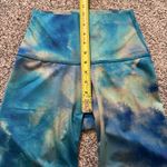Beyond Yoga  blue & green tie-dye bike shorts Photo 6