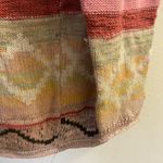 American Rag Womens Knit Cardigan Sweater S Small Boho Pink Brown Rust Print Photo 5