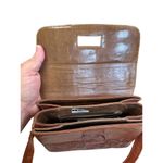 Flores Mexican womens handcrafted Tooled brown Leather Crossbody Bag SKU8095 Photo 13