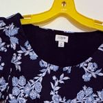 J.Crew  Blue Floral Tiered Poplin Puff Sleeve Midi Dress Sz 2 Photo 3