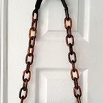 Silver Blue USA Black Nylon Shoulder Bag Tortoise Chainlink Strap Vintage Y2K Photo 7