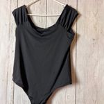 SO  Women's Black Sleeveless Snap Closure  Bodysuit Sz L Photo 2