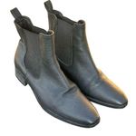 Frank & Oak Black Leather Slip On Chelsea Ankle Boots Booties Women size 8 Photo 0