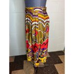 GB skirt A line groovy 1960s mustard purple yellow olive green Photo 4