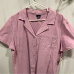 basic editions Y2K NWT pink oversized cotton deadstock camp shirt pocket Photo 8