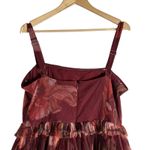 Hutch  Nalina Wine Red Floral Tiered Sleeveless Formal Maxi Dress 14 Photo 8